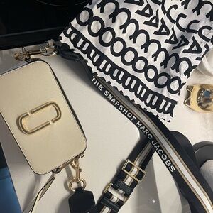 Marc Jacobs Snapshot Bag with Black and White Strap